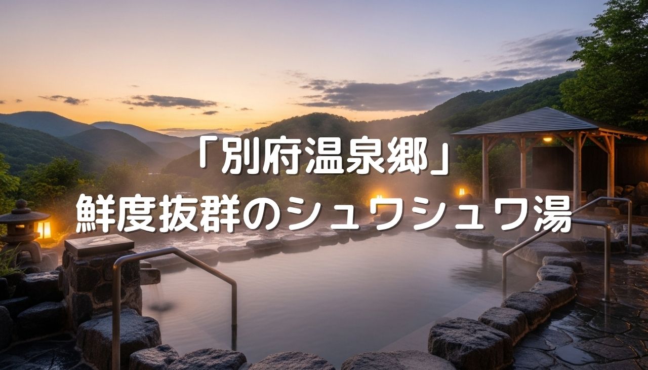 【泡つき温泉＆別府めぐり】温泉通が感動した！鮮度抜群のシュワシュワ湯