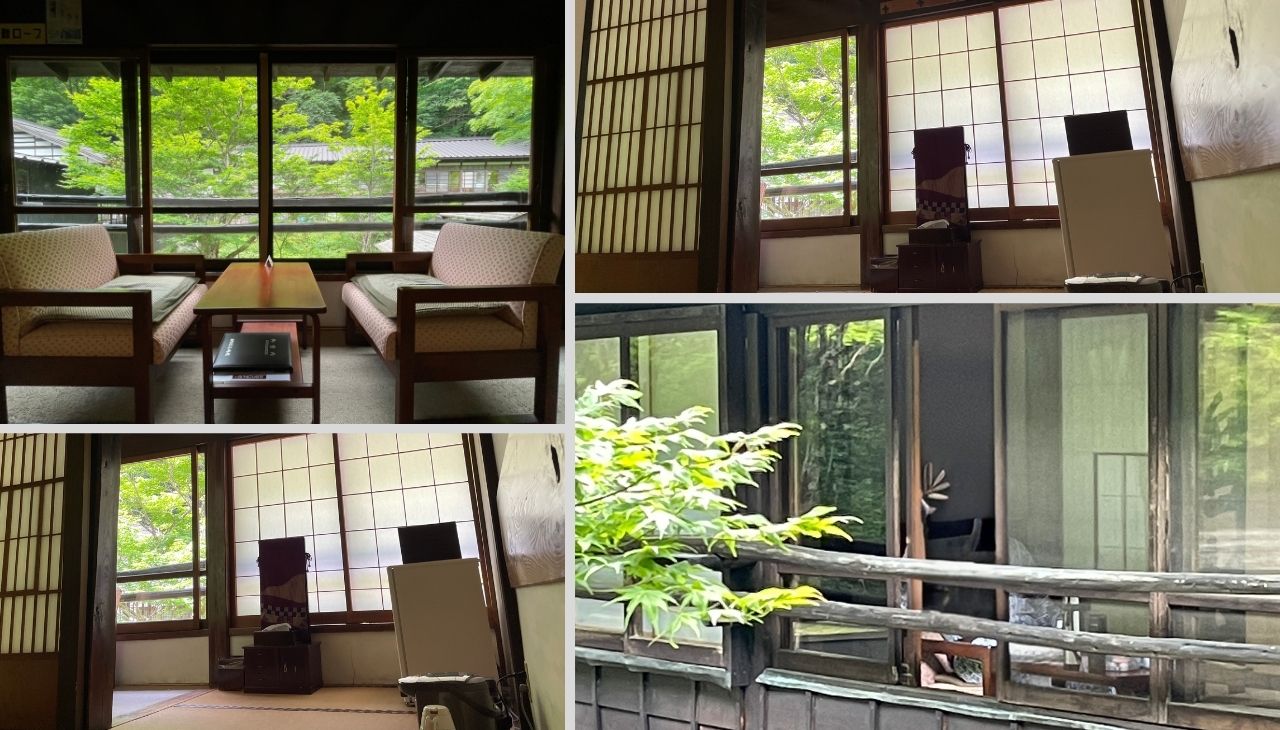 法師温泉・長寿館の入口