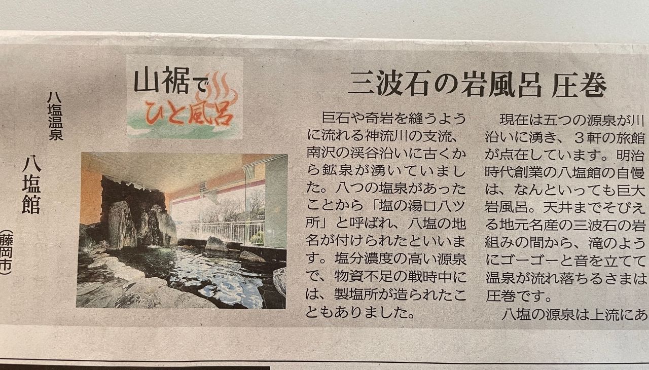 八塩館の三波石