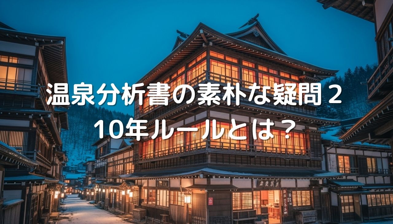 温泉分析書の素朴な疑問その２！「神経痛」の記載でわかる新旧ルール