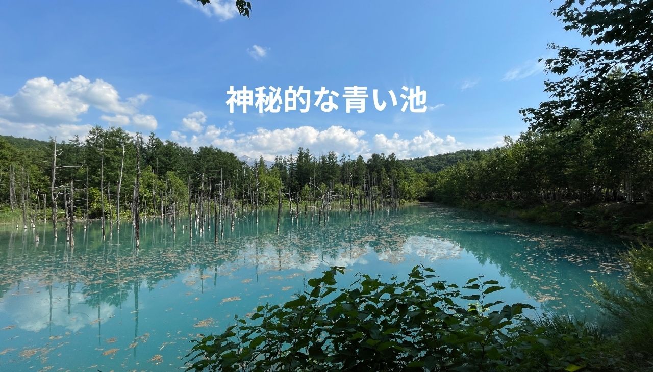 神秘的な青い池
