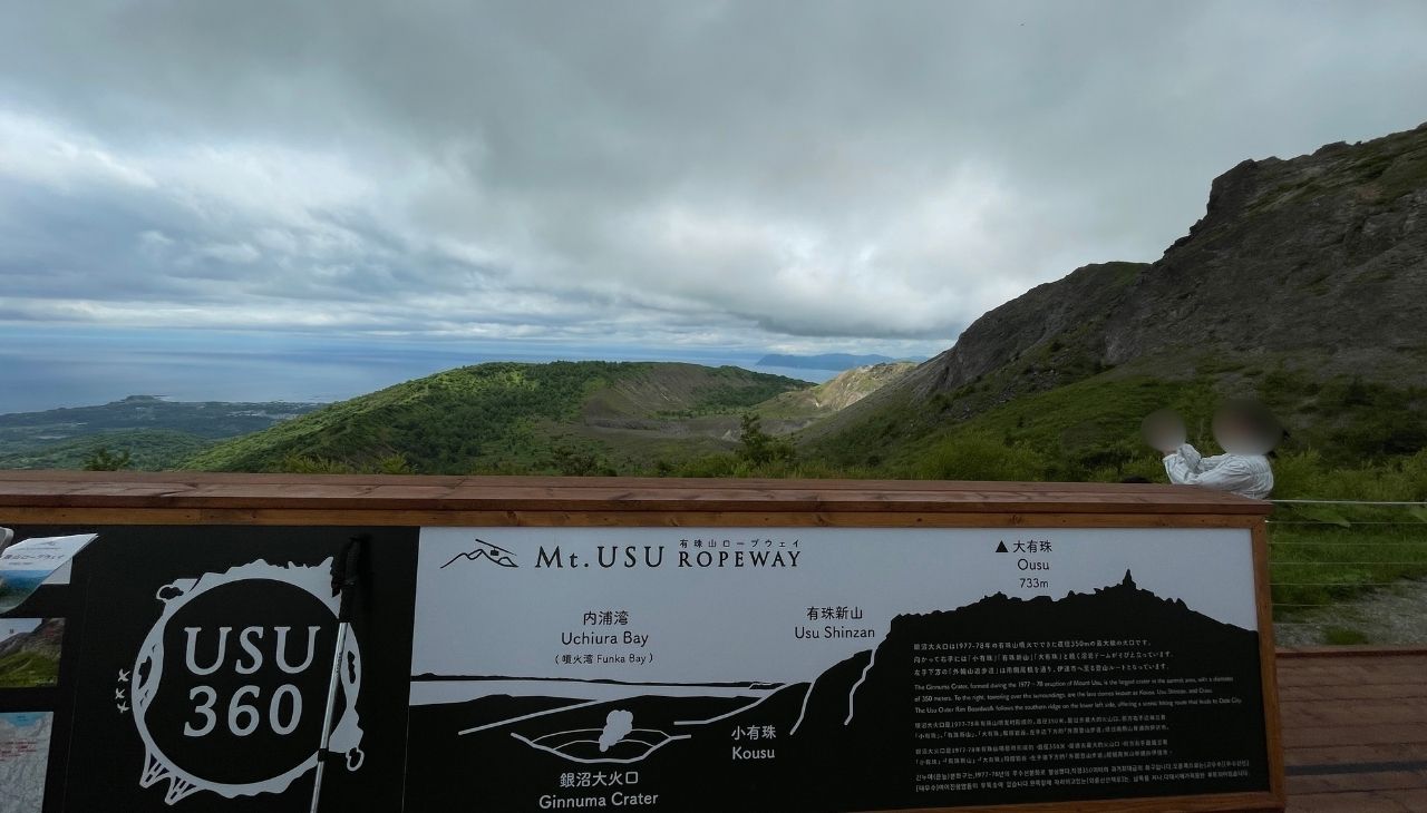 有珠山からの景観