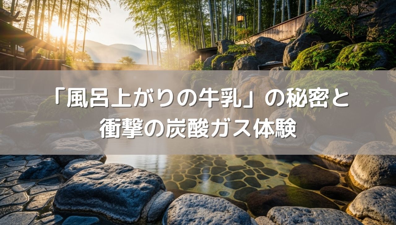 「風呂上がりの牛乳」の秘密と、炭酸ガスが噴き出す衝撃の秘湯体験