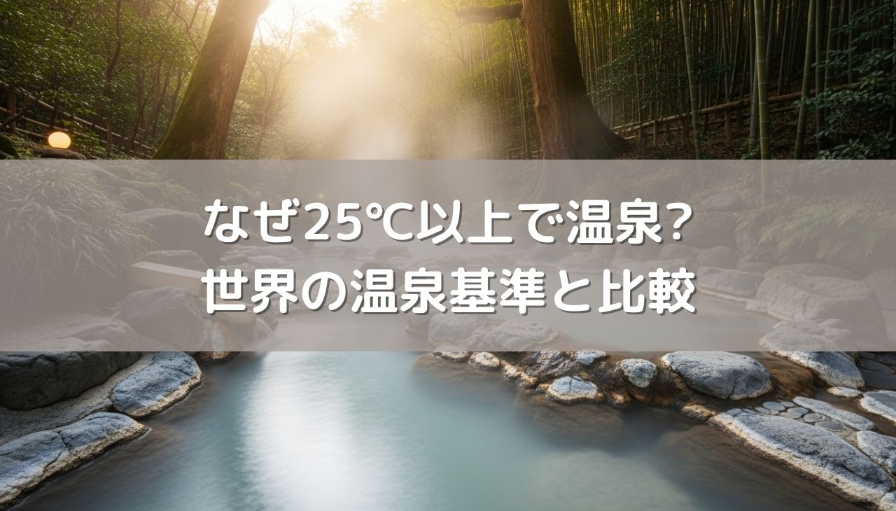 なぜ25℃以上で温泉と認められるの？世界の温泉基準はどうなっているの？