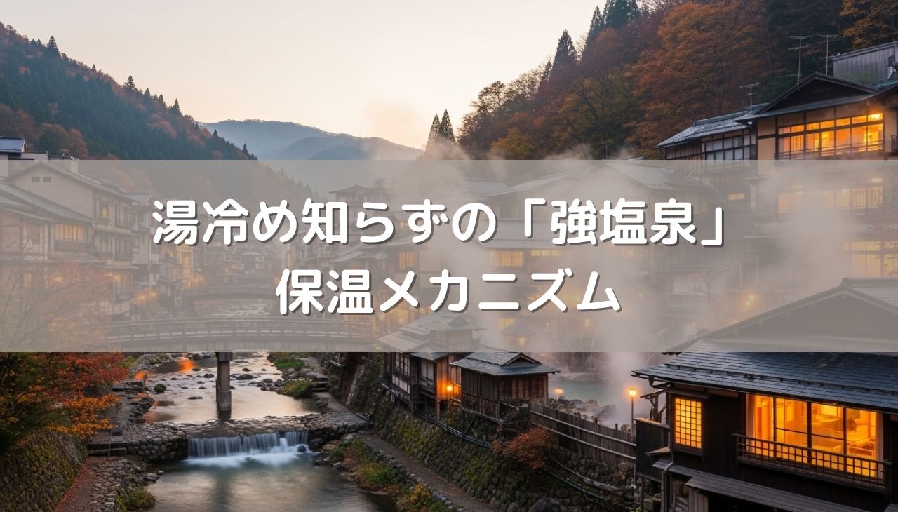 湯冷め知らずの「強塩泉」の保温メカニズム