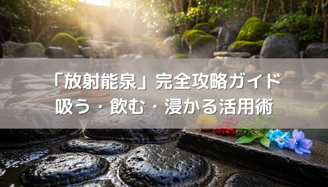 "目に見えない"最強温泉「放射能泉」完全攻略ガイド：分析書から読み解く『吸う・飲む・浸かる』のトリプル活用術